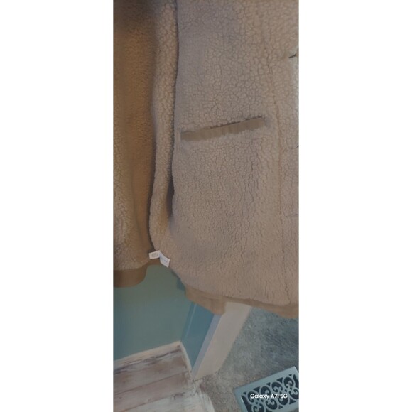 Vintage Gap Leather Barn Fleece Lined Coat Large - Picture 4 of 6